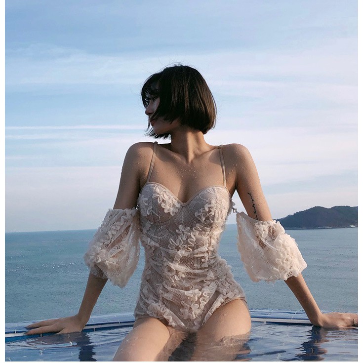 Có sẵn - ĐỒ BƠI NỮ liền mảnh ren hot trend mới