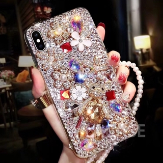 Ốp Lưng Hình Gấu Đính Đá Lấp Lánh Cho Samsung Note8 Note9 Note10 Note10 Plus Note20 Note20 Plus J7 Pro J5 Pro J3 Pro J6 Plus J4 Plus J7 Prime J5 Prime J2 Prime J8 2018 J6 2018 J4 2018 J2 Pro 2018 J7 2017 J5 2017