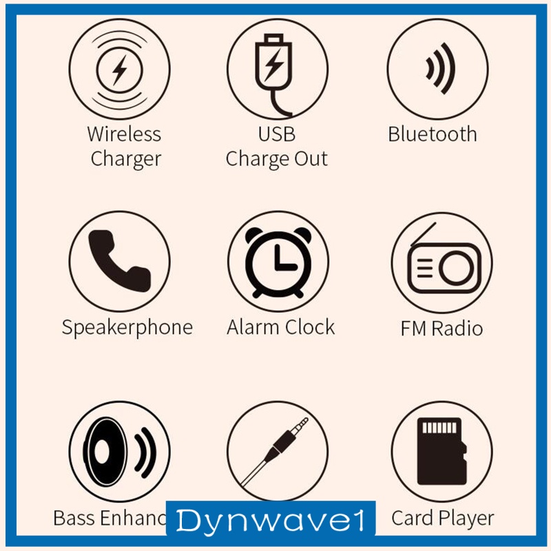 Loa Bluetooth Không Dây Tích Hợp Đồng Hồ Báo Thức Có Cổng Sạc Usb Dùng Trong Nhà Dynwave1