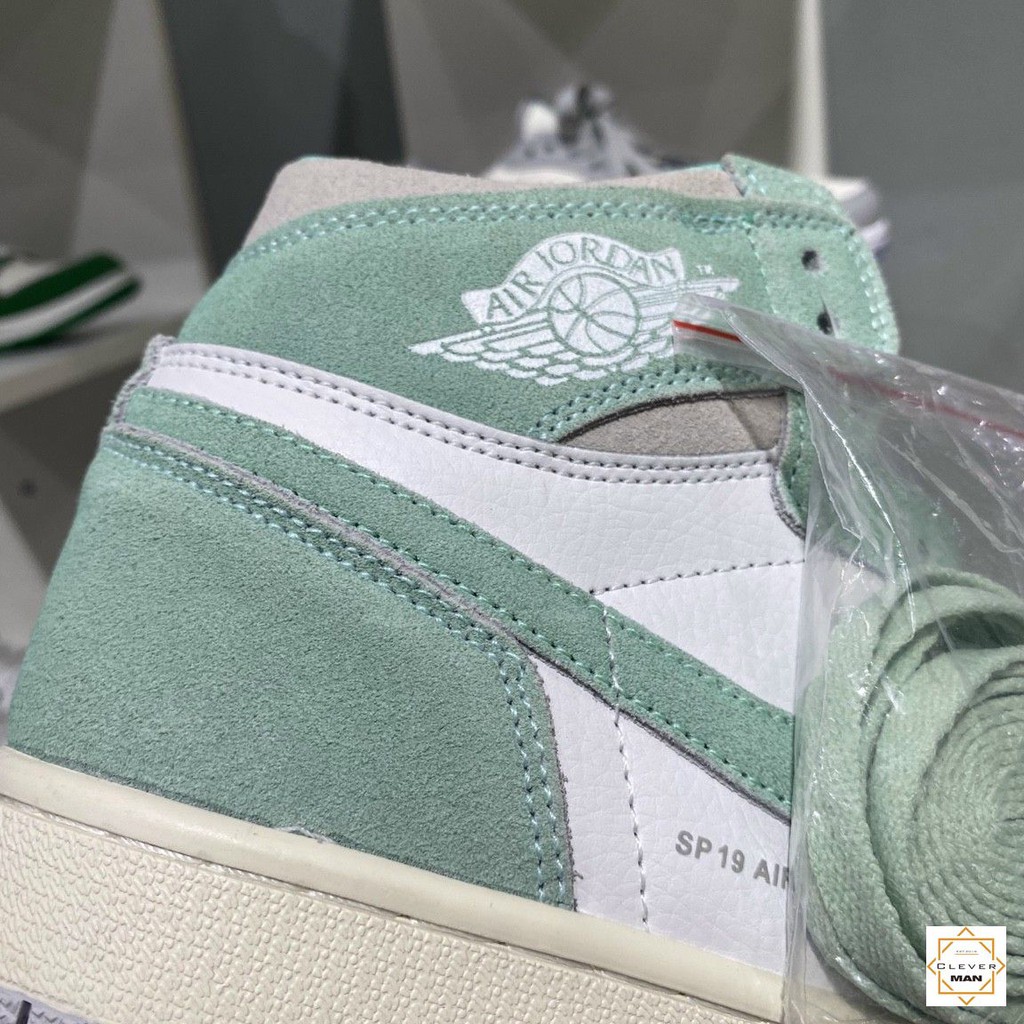 Giày Thể Thao Air Jordan 1 Retro High Turbo Green Xanh Ngọc Nhạt Cổ Cao Clever Man Store