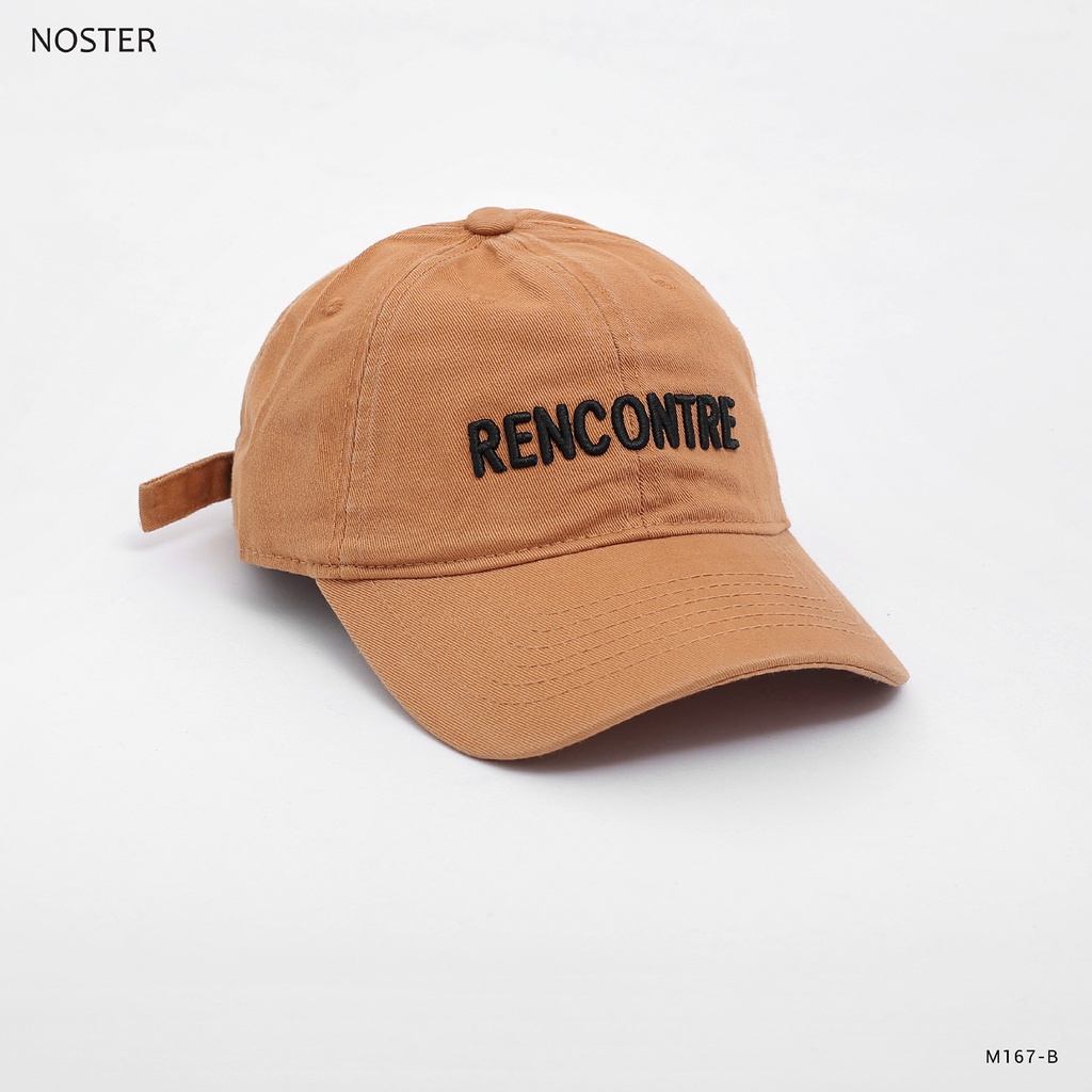 Mũ lưỡi chai, mũ cáp, hoạ tiết chữ thêu Rencontre - NOSTER M167