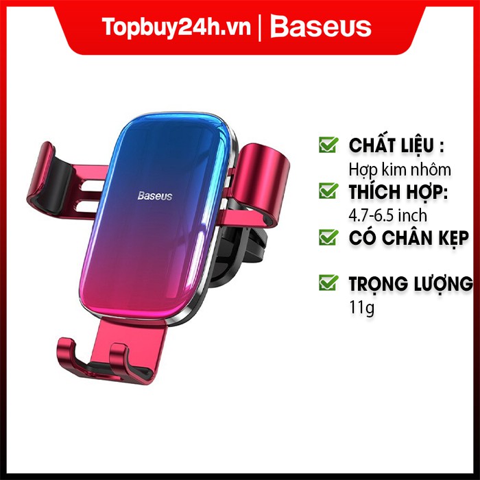 Giá Đỡ Điện Thoại Baseus Xoay 360 Độ Làm Bằng Kim Loại Gắn Cửa Gió Điều Hòa Xe Hơi