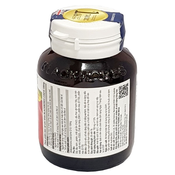 CoQ10 150mg Blackmores- Hỗ trợ duy trì chức năng tim khỏe mạnh, giúp ổn định huyết áp và giúp tăng cường miễn dịch
