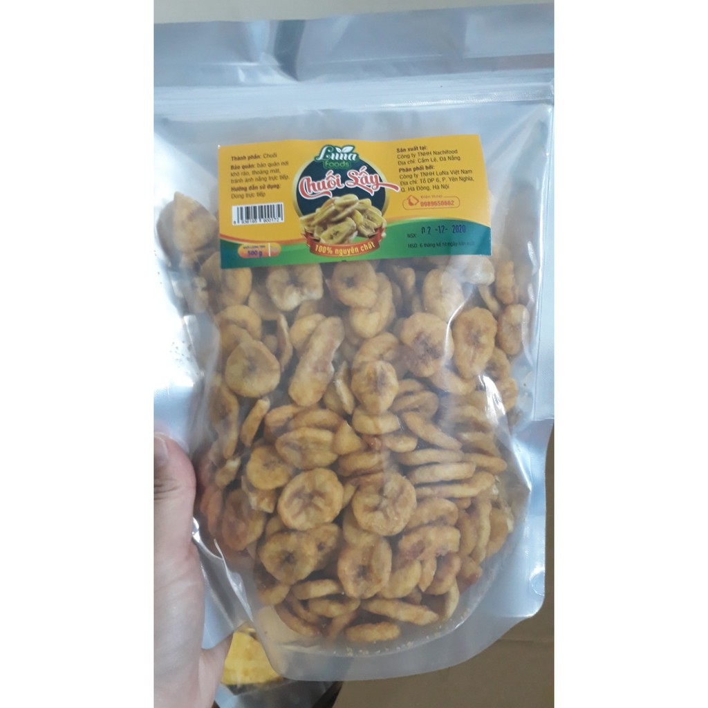 Chuối sấy khô Đà Lạt 500g Loại 1