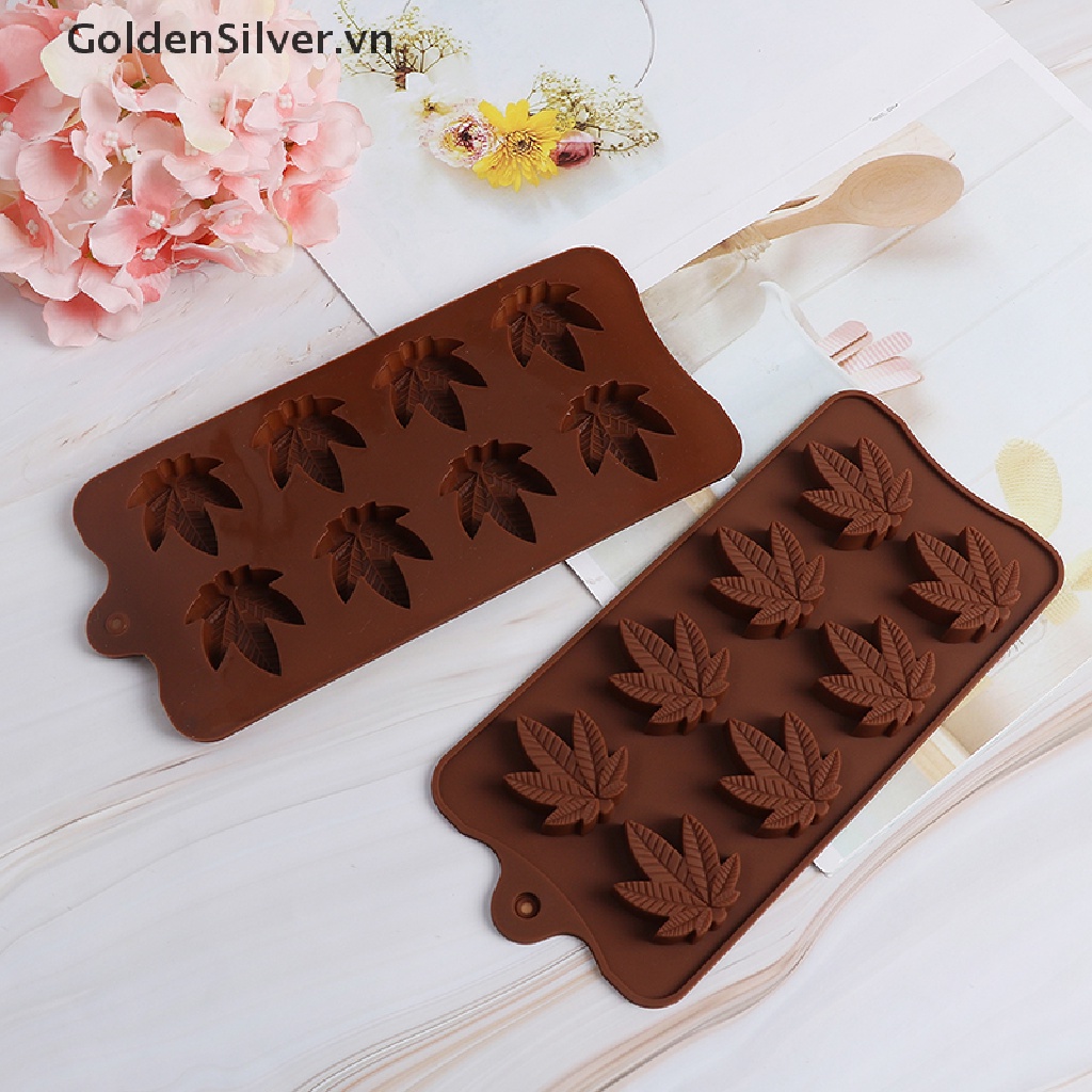 Khuôn Silicone Tạo Hình Làm Bánh Kẹo Hình Lá Phong