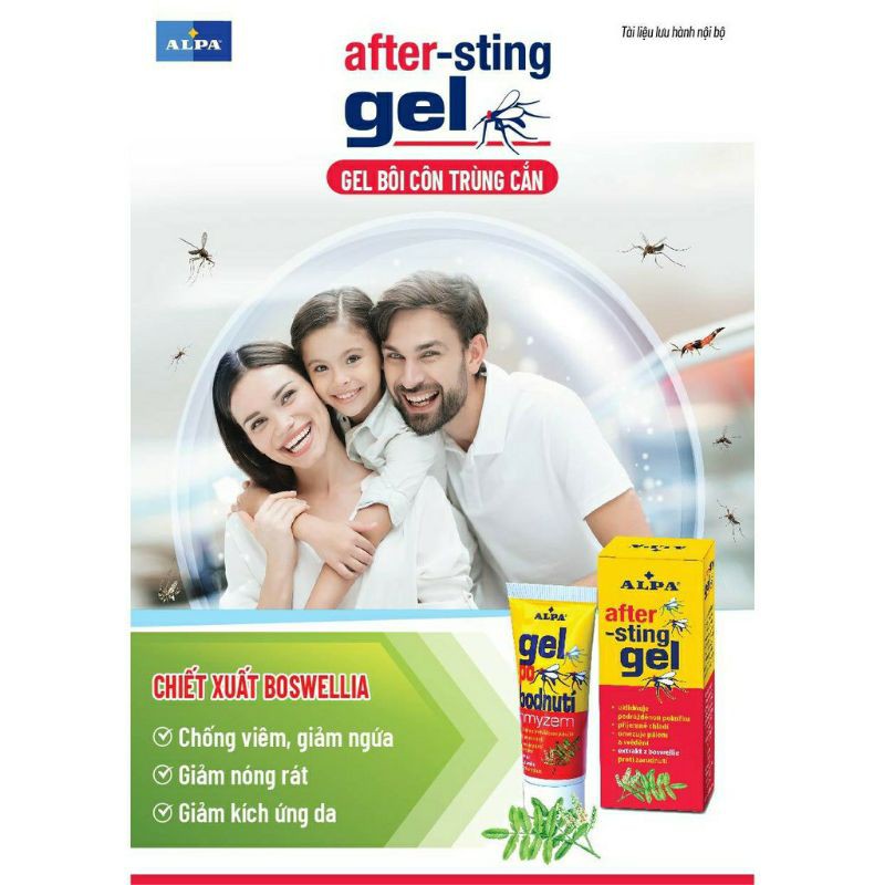 [ALPA] Gel bôi côn trùng cắn AFTER STING GEL -  giảm sưng viêm, nóng rát, đỏ da