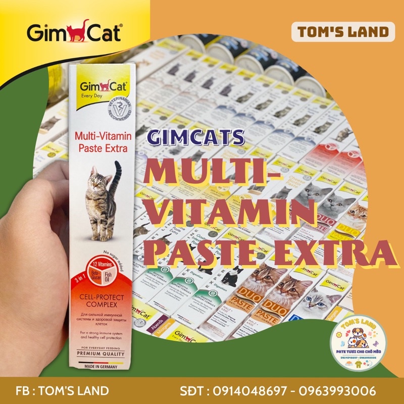 GEL MULTI VITAMIN EXTRA GIMCAT CHO MÈO ( 50G - 200G ) - GIMCAT GEL FOR CAT