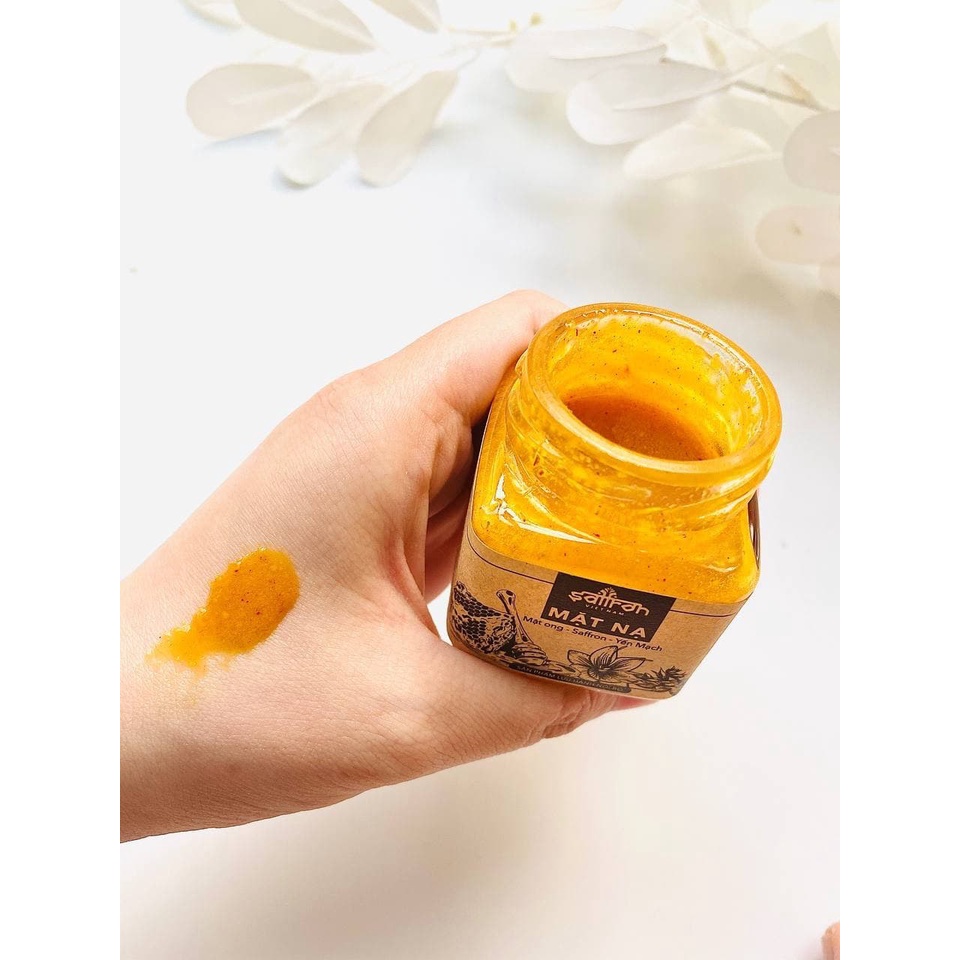 [100% Organic] Mặt nạ đắp mặt mật ong Saffron yến mạch thương hiệu Saffron Việt Nam Lọ 50ml
