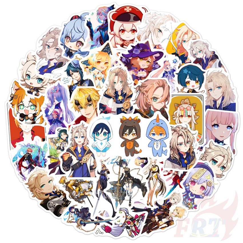 ❉ Genshin Impact - Series 10 Cartoon Games Stickers ❉ 50Pcs/Set DIY Fashion Luggage Laptop Skateboard Doodle Decals Stickers