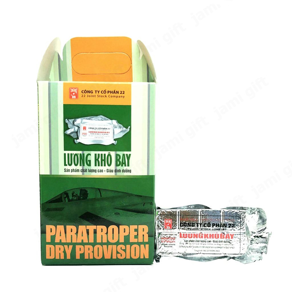 Lương Khô Không Quân 20 Thanh 1 Hộp 1 Kg Công Ty Quốc Phòng - Đồ Ăn Nhanh Giàu Năng Lượng Với Gói 100g