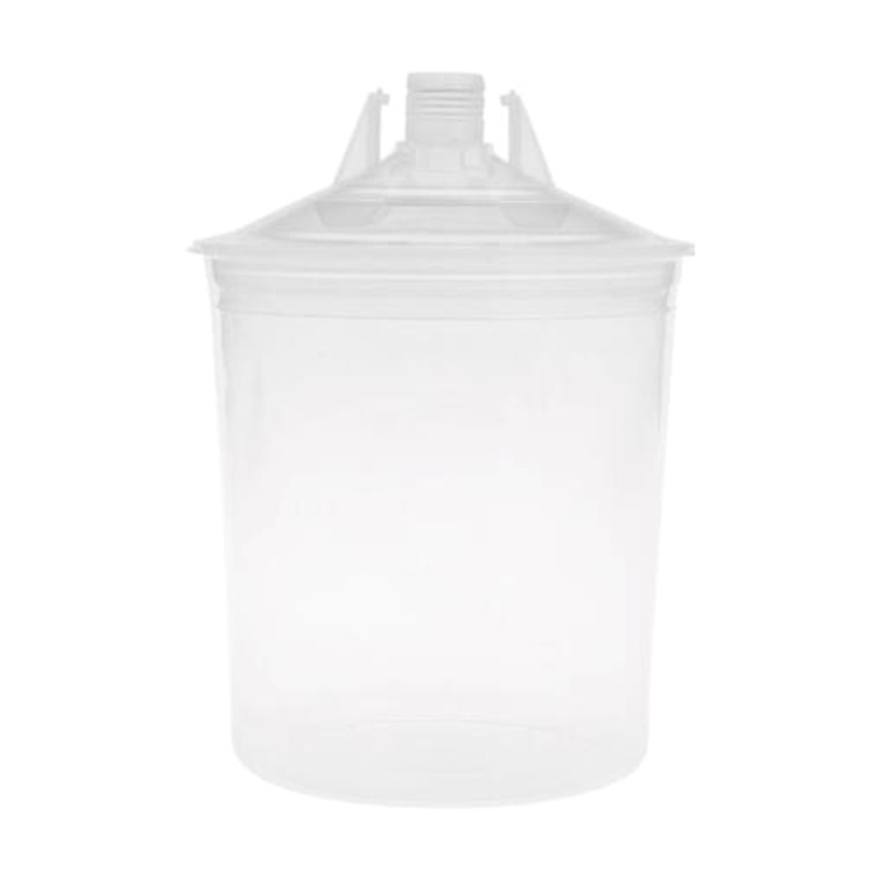 Cốc Nhựa Trong Suốt Có Nắp Đựng Sơn Lỏng 600ML Tiện Dụng