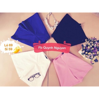 Quần short vải thun cát lưng cao