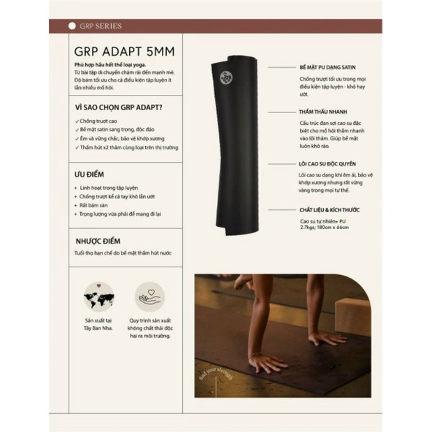 Thảm Yoga Manduka GRP ADAPT 5MM