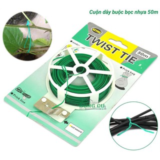 Cuộn 50m dây thép đa năng[cố định cây, đồ vật]