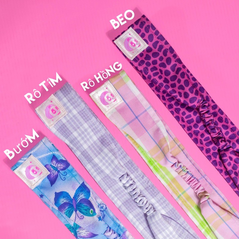 Headband Hè cài tóc vải xinh kẻ nhiều màu | mignonne