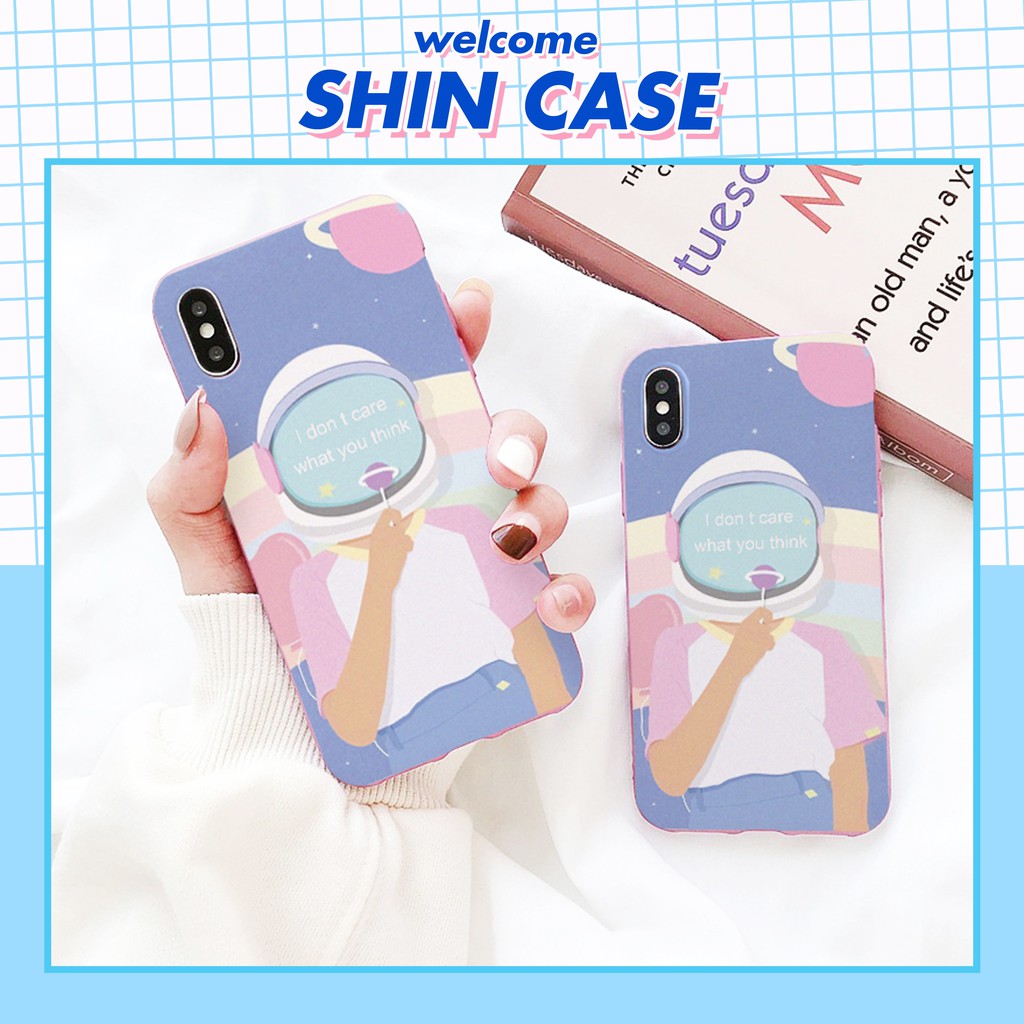 Ốp lưng iphone I don't care TPU trơn dẻo mềm 5/5s/6/6plus/6s/6splus/7/7plus/8/8plus/x/xr/xs/11/12/pro/max/plus/promax | BigBuy360 - bigbuy360.vn