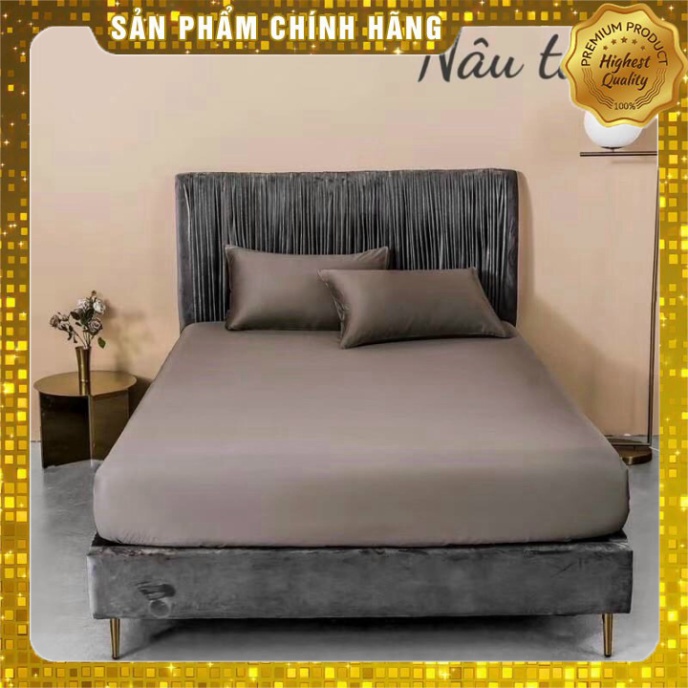 GA GỐI LỤA TENCEL 60S TRƠN 1 MÀU trải giường đệm có độ dày 10>30cm đều phù hợp | BigBuy360 - bigbuy360.vn