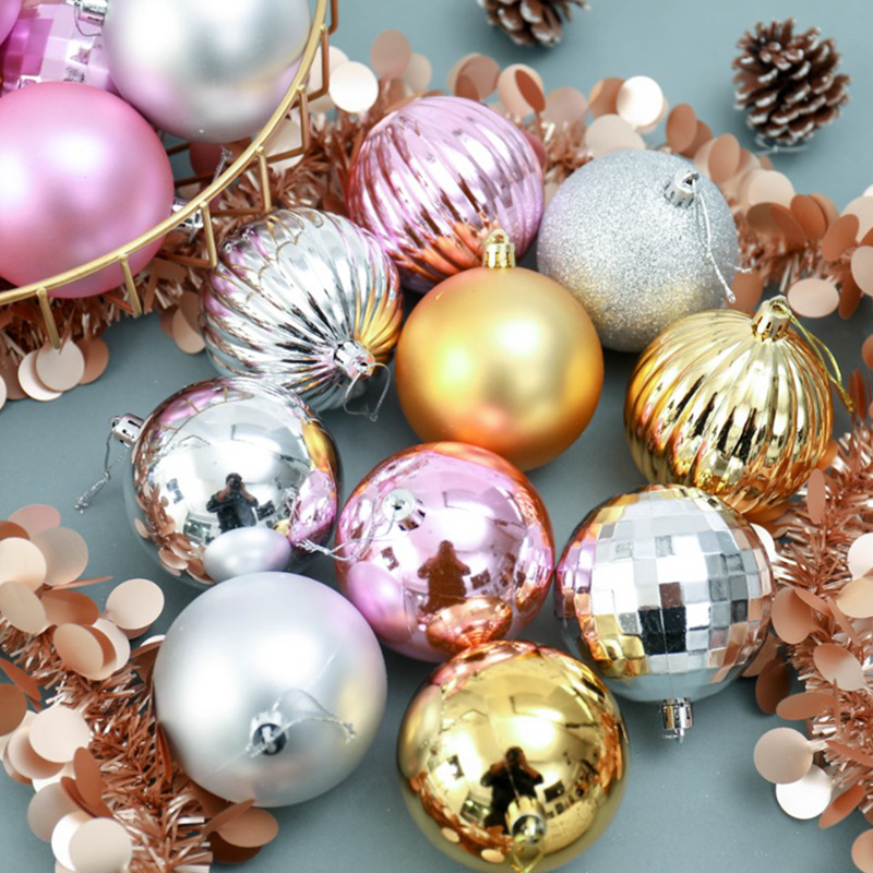 Hộp 36 quả châu nhựa trang trí cây thông noel 4cm