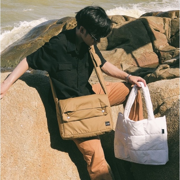 Túi đeo chéo BROWN unisex nam nữ , túi local brand chính hãng SLYOUR