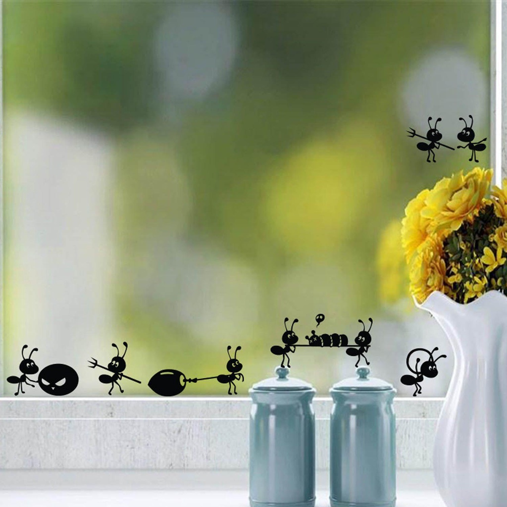 LANSEL Miếng Dán Tường Hình Con Kiến Đen