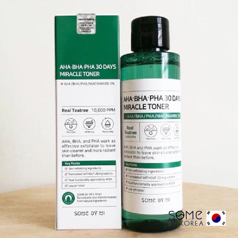 Nước Hoa Hồng Giảm Mụn Some By Mi AHA-BHA-PHA 30 Days Miracle Toner Some By Me 150ml | BigBuy360 - bigbuy360.vn