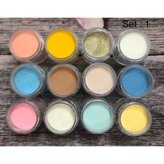 Set 12 hũ bột đắp KDS 10g