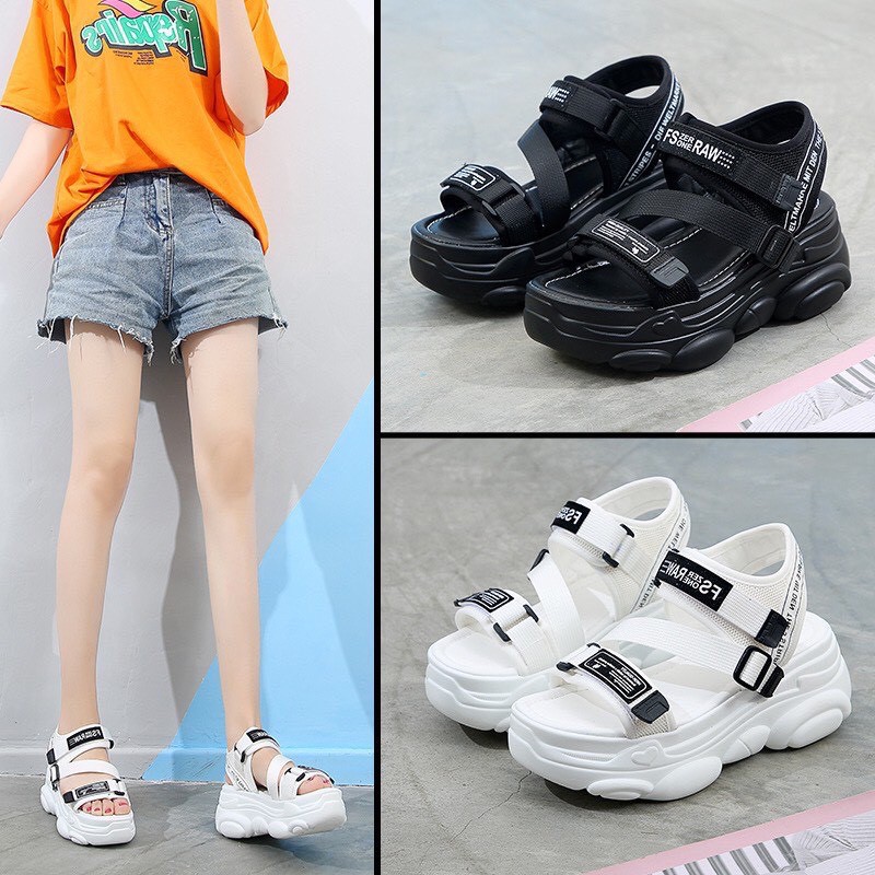 ( 2 MÀU ) Sandal Nữ 3 Quai Cực Xinh Xắn Chữ SUP Mới Kiểu Dáng Hàn Quốc Hot Trend