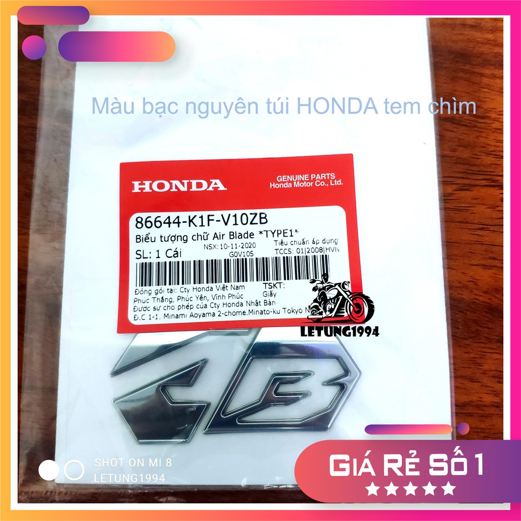 Logo Airblade AB 2020 chính hãng Honda