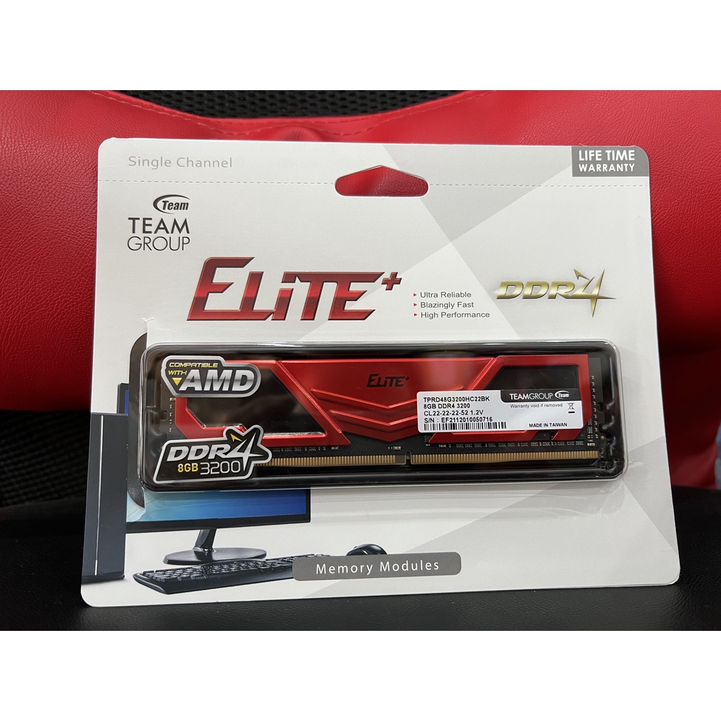 Ram Team Elite Plus 8GB DDR4 3200MHz Tản Nhiệt - Hàng chính hãng