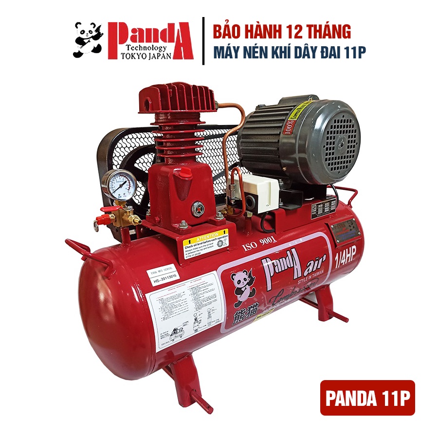 Máy nén khí dây đai Panda 11P công suất 1/4HP dung tích bình 36L - Bảo hành 12 tháng