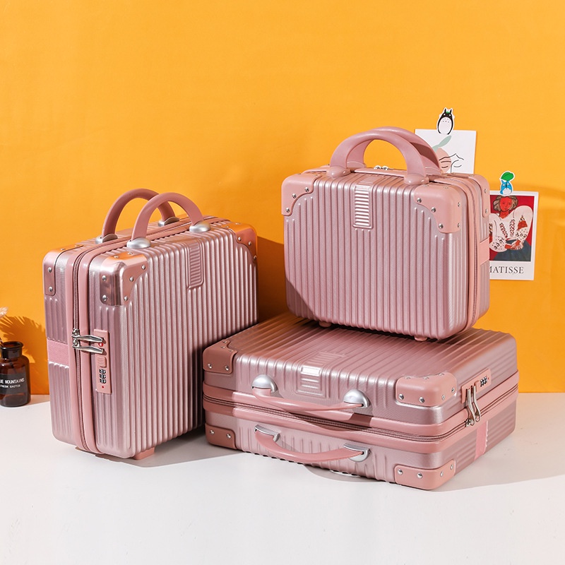 Cốp vali đựng đồ trang điểm du lịch cao cấp, hộp vali mini đựng mỹ phẩm cá nhân size 14 cm