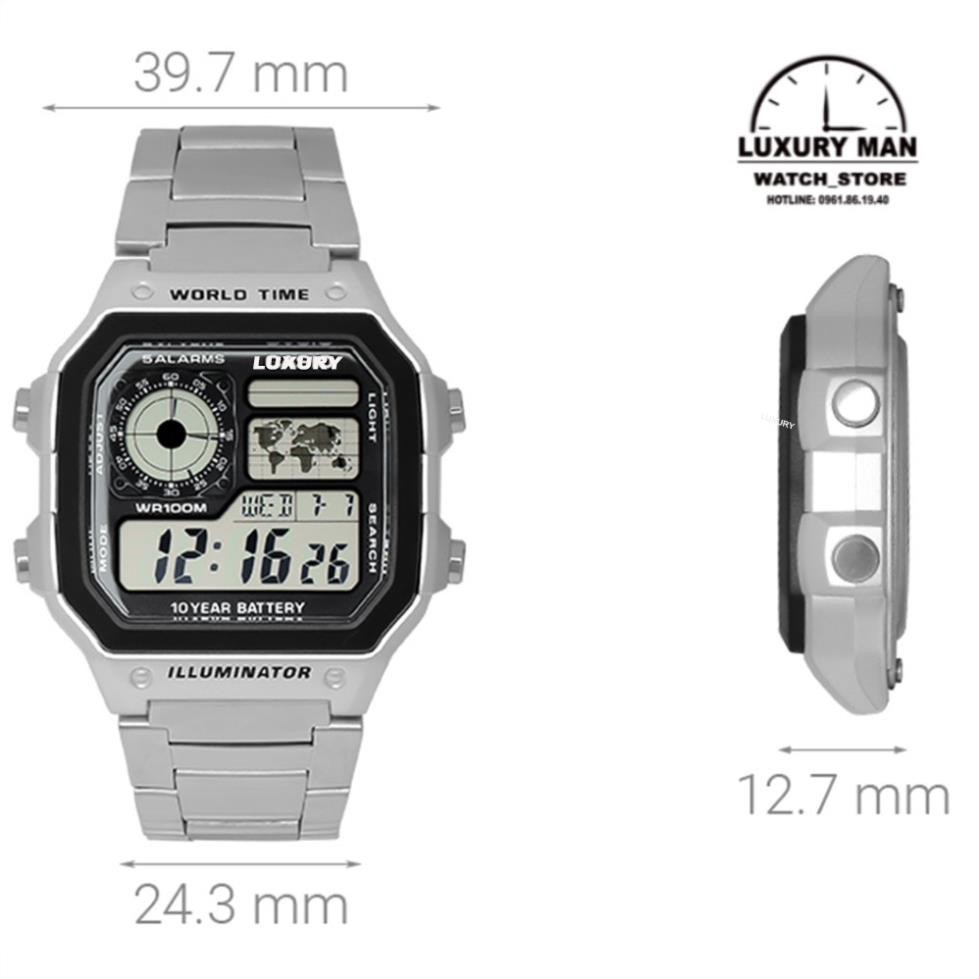 Đồng hồ nam CSO AE1200 WHD classic chống nước dây thép không gỉ GuStore | BigBuy360 - bigbuy360.vn