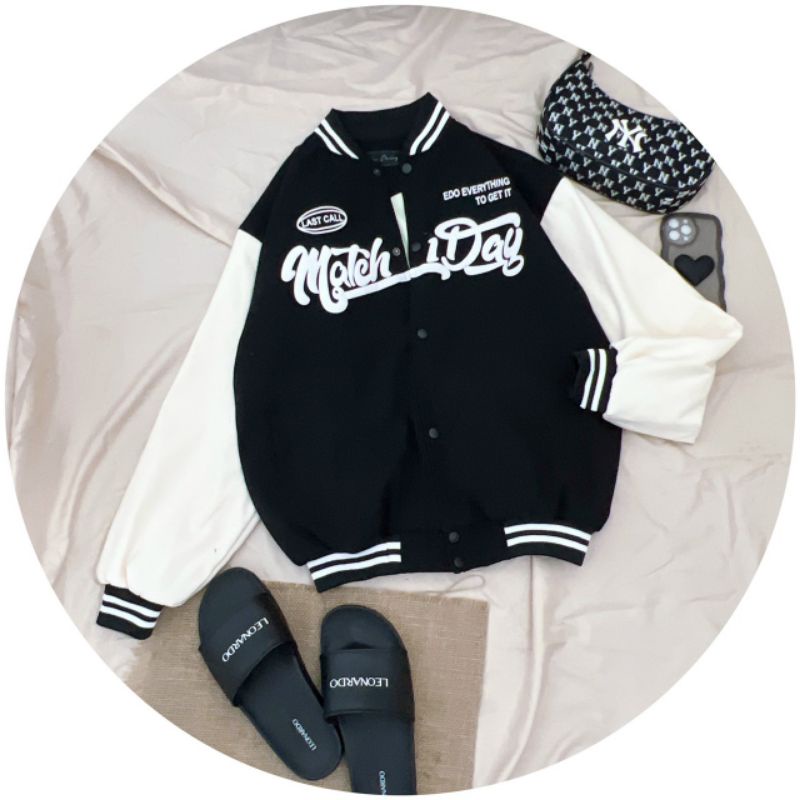 Khoác bomber da lộn QC 2 lớp lót dù - ảnh thật