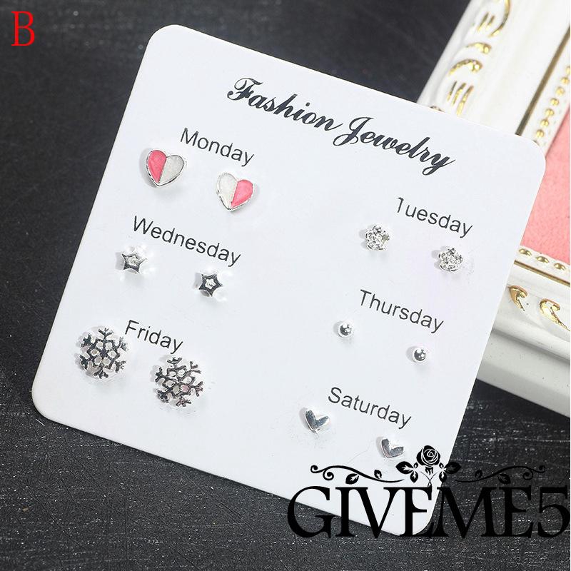 Bộ khuyên tai đính đá thời trang thanh lịch cho nữ