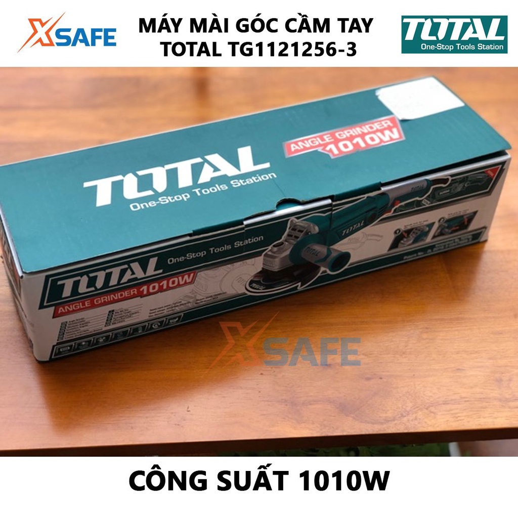Máy mài góc cầm tay TOTAL TG1121256-3 1010W, nút điều chỉnh 6 tốc độ, đường kính đĩa mài 125mm, cốt M14 - chính hãng