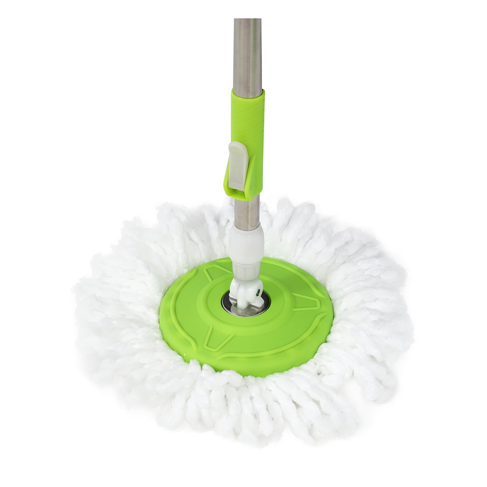 HomeBase Me Living Bộ cây lau nhà quay bằng thép không gỉ TAIKU W45xH25xD23cm màu xanh lá