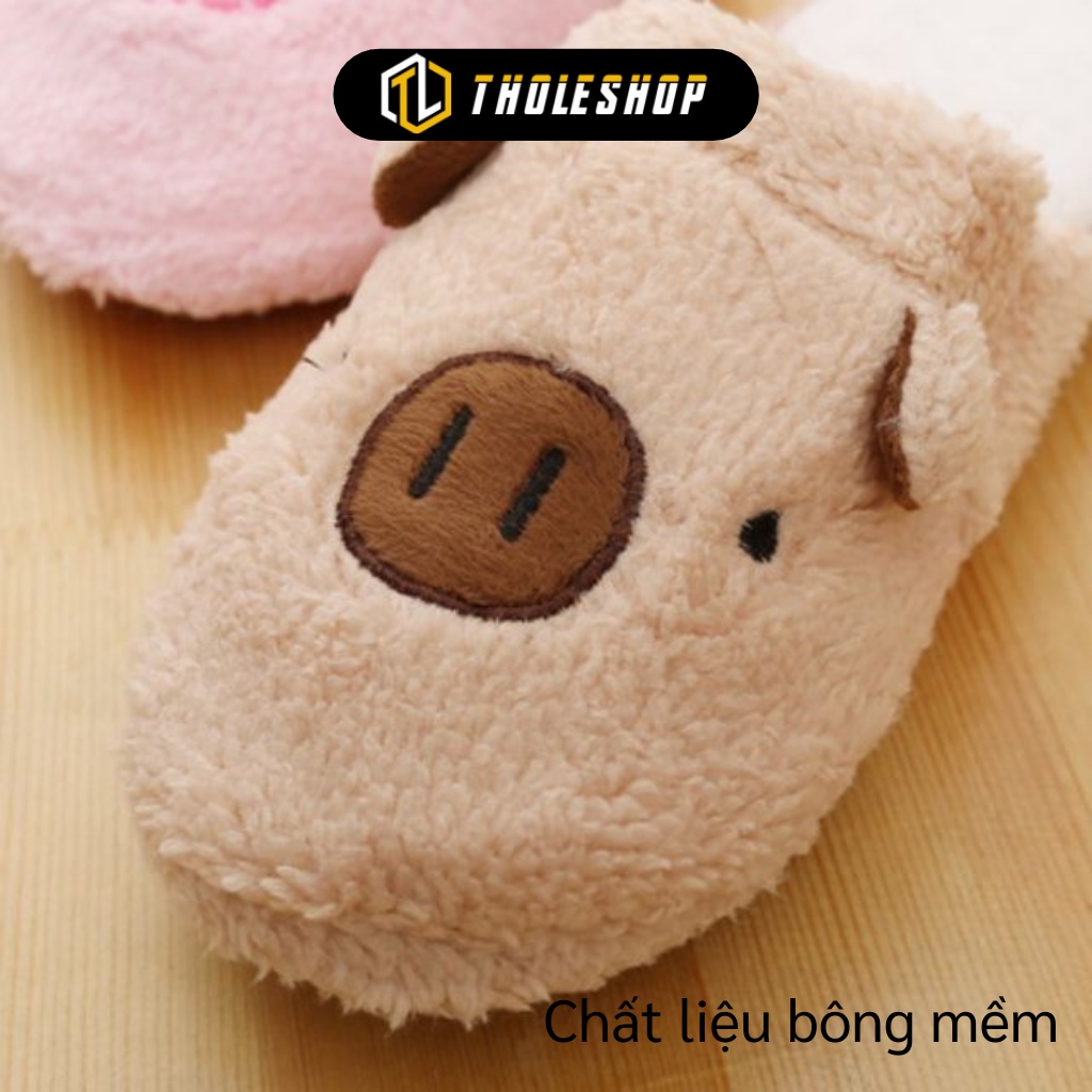 Dép Bông - Dép Lông Đi Trong Nhà Nam Nữ Hình Heo Đáng Yêu, Giữ Ấm Đôi Chân 3613
