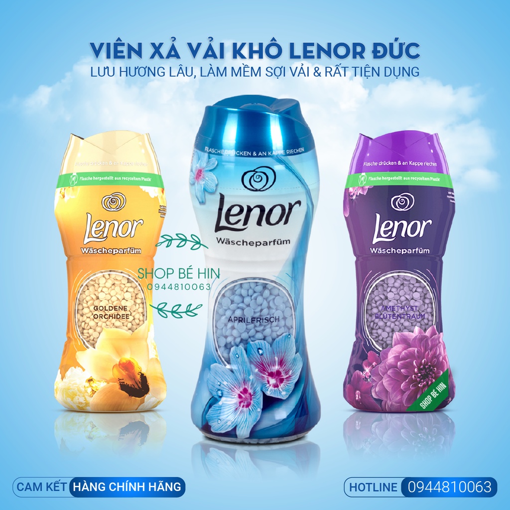 Viên xả vải LENOR hương nước hoa làm mềm sợi vải, lưu hương lâu 210g, Hàng Đức chính hãng