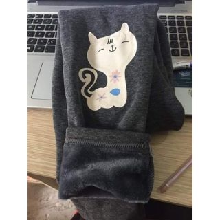 Quần legging mèo lót nỉ cho bé