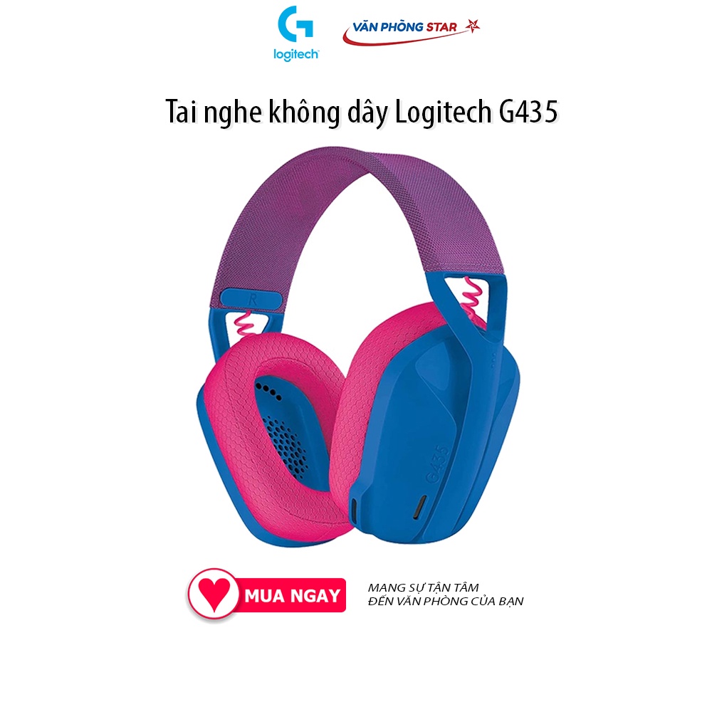 [Free ship] Tai Nghe Gaming không dây Logitech Lightspeed G435 chính hãng tại Vanphongstar Chất lượng âm thanh vượt trội