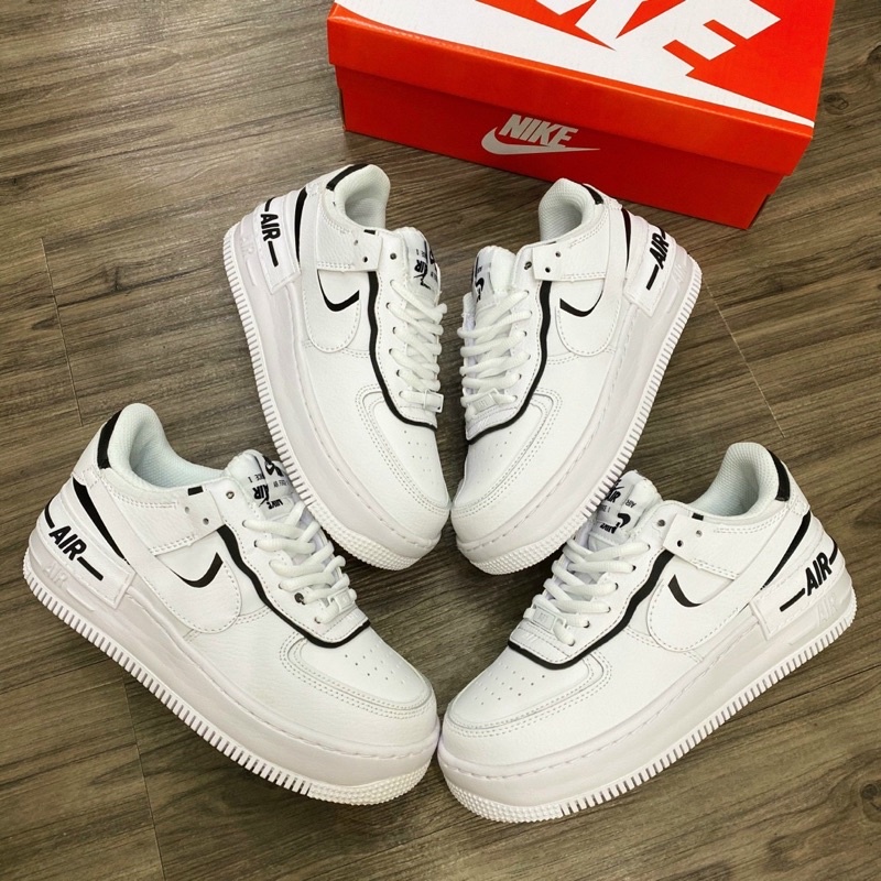 Full bill box+quà tặng🎁Giày thể thao_nike AF trắng viền đen nam nữ