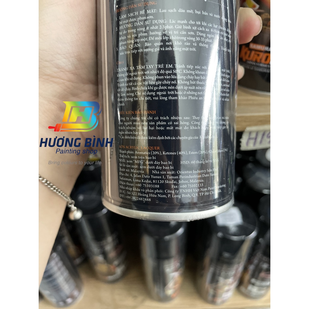 [COMBO] Sơn xịt Samurai màu Xanh Nhớt - H612 (có 3 lựa chọn sơn bóng)
