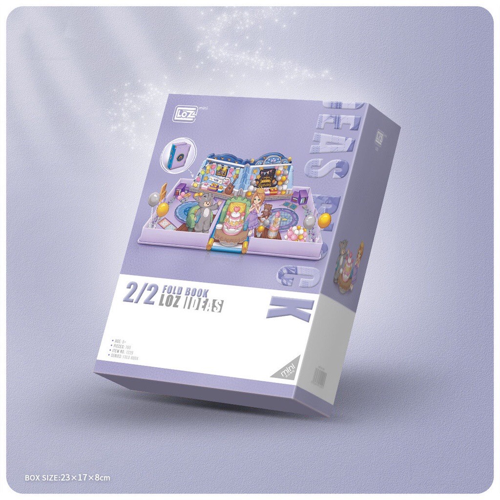 Đồ chơi lắp ráp khối xây dựng building blocks mini mô hình Birthday Fold Book