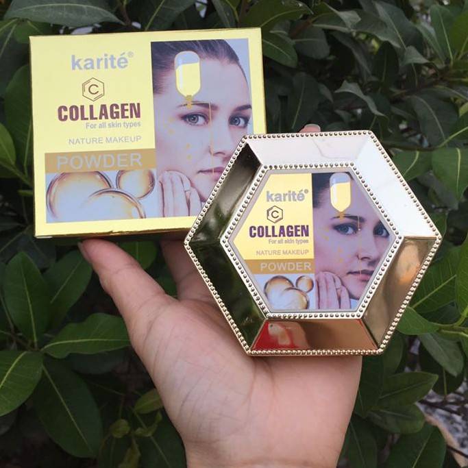 [Ảnh thật] Phấn phủ siêu mịn collagen 2 tầng karite