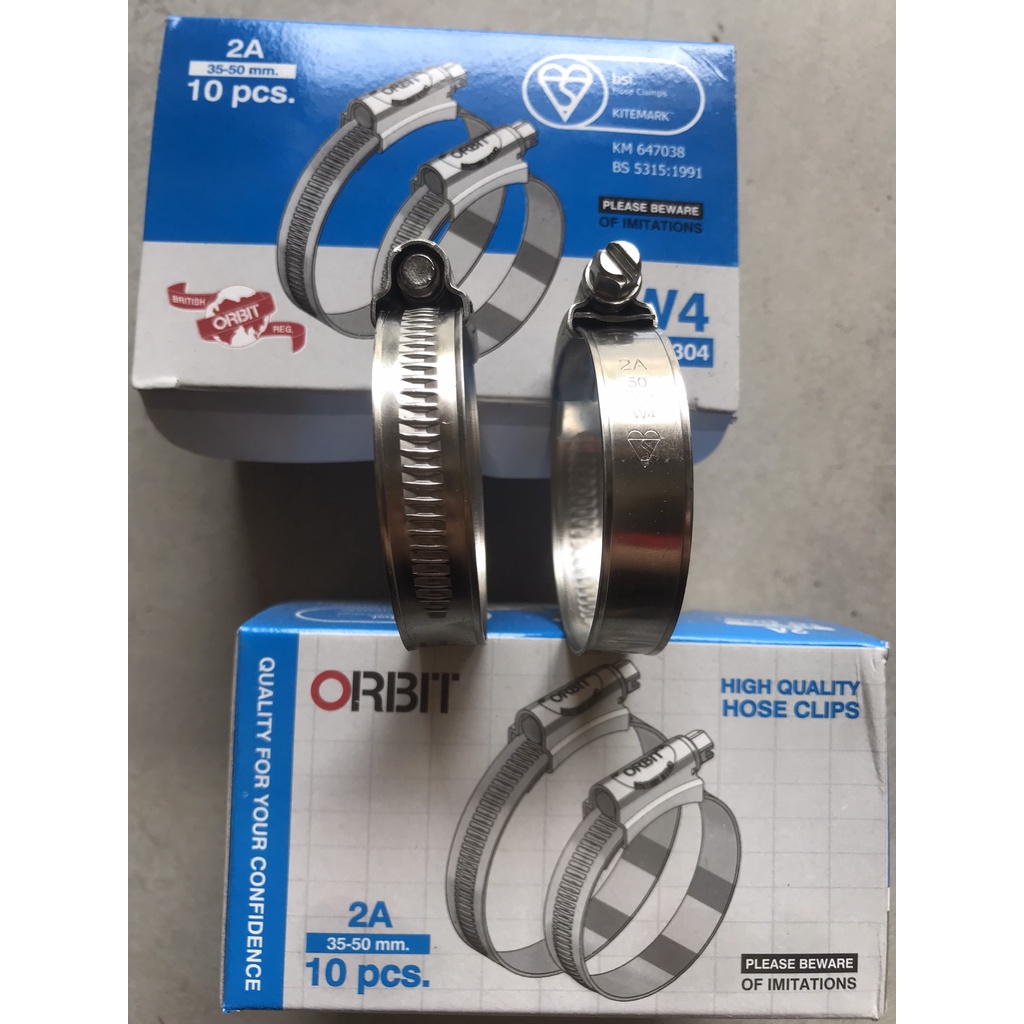 1 cái Cổ dê siết ống, Đai siết inox 304 hiệu Orbit, chuẩn 100% inox 304- Made in Thái lan- Hàng cao cấp