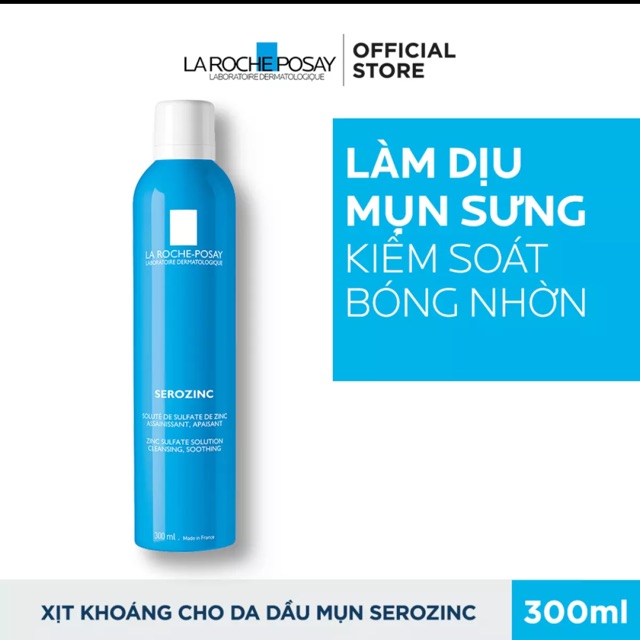 [CHÍNH HÃNG - 300ML - CÓ TEM] Xịt khoáng làm dịu da cho da dầu mụn La Roche posay 300ml