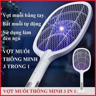 Vợt Muỗi Thông Minh [KHO SỈ BINGO] Vợt Muỗi Thông Minh 3 Trong 1 Tích Hợp Vợt Muỗi, Đèn Diệt Muỗi và Đèn Ngủ Chính Hãng