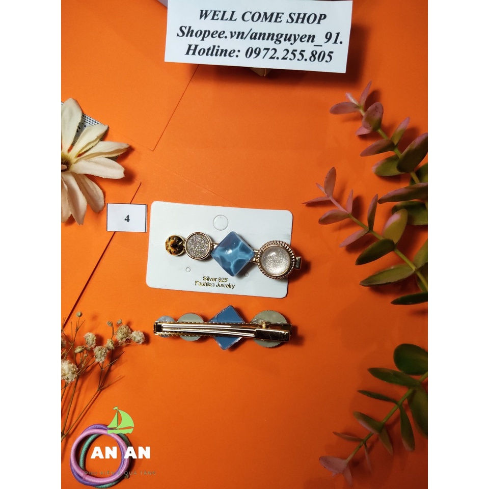 [SẴN KHO] Kẹp tóc phong cách Hàn Quốc, chất liệu hợp kim đính đá sang trọng nên có trong sét phụ kện tóc nữ TO11-SET7