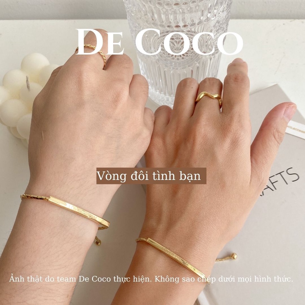 Vòng tay nữ, lắc tay gold bar De Coco decoco.accessories