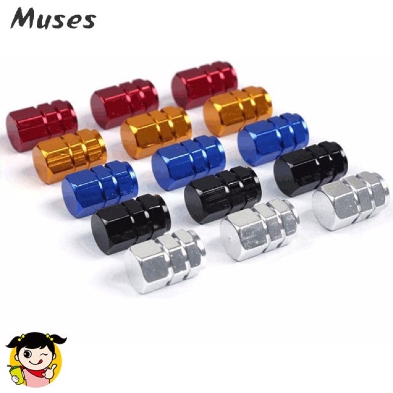 Bộ 4 Nắp chụp van bồi xe ô tô - Chất liệu nhôm CNC - Nhiều màu lựa chọn